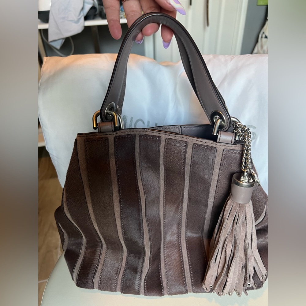 Michael Kors Brooklyn calf hair bucket bag
